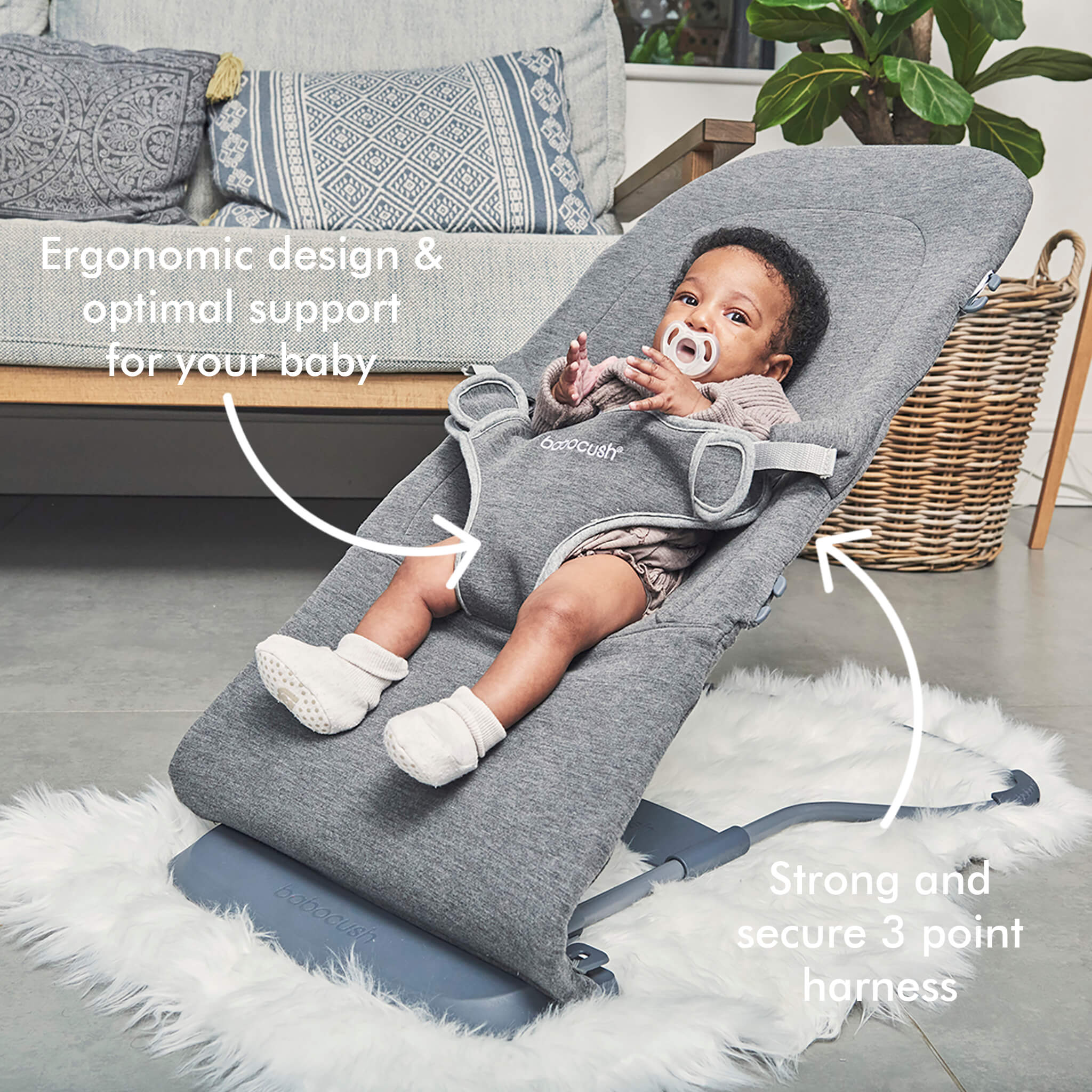 Ergonomic store baby bouncer